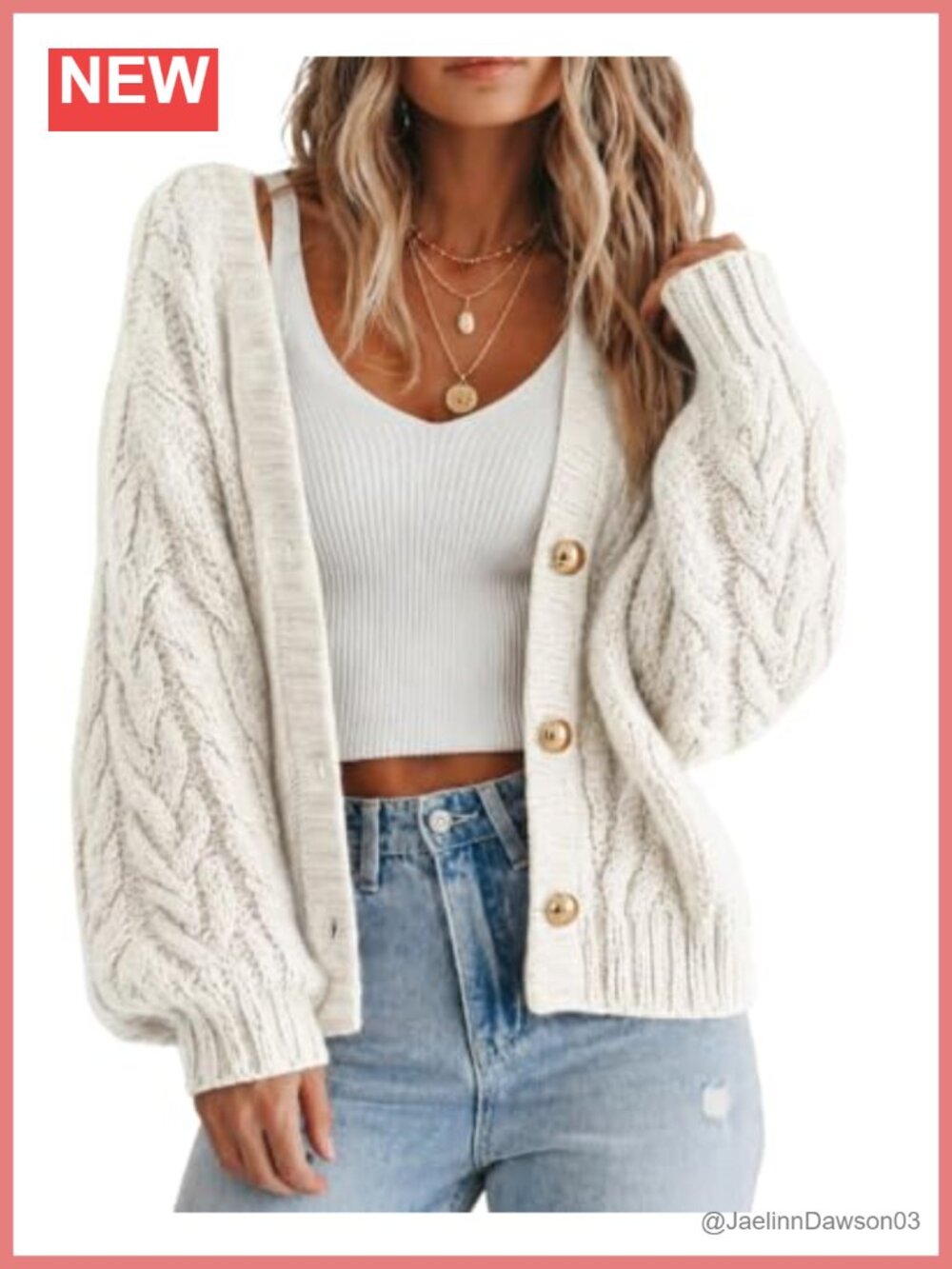 Cable Knit Open Front Cardigan Sweater